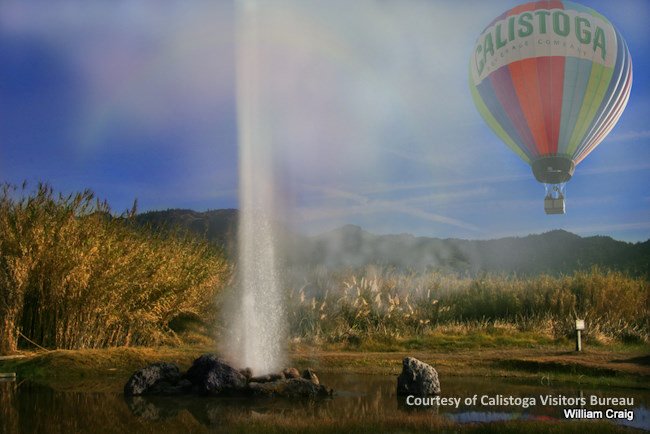 Calistoga Hot Air Balloon Old Faithful Geyser